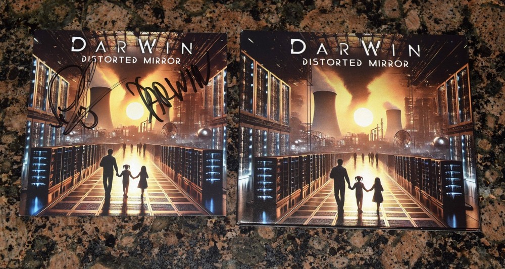 Drummer SIMON PHILLIPS Signed ✎ DarWin CD DISTORTED MIRROR Autographed ✎Darwin
