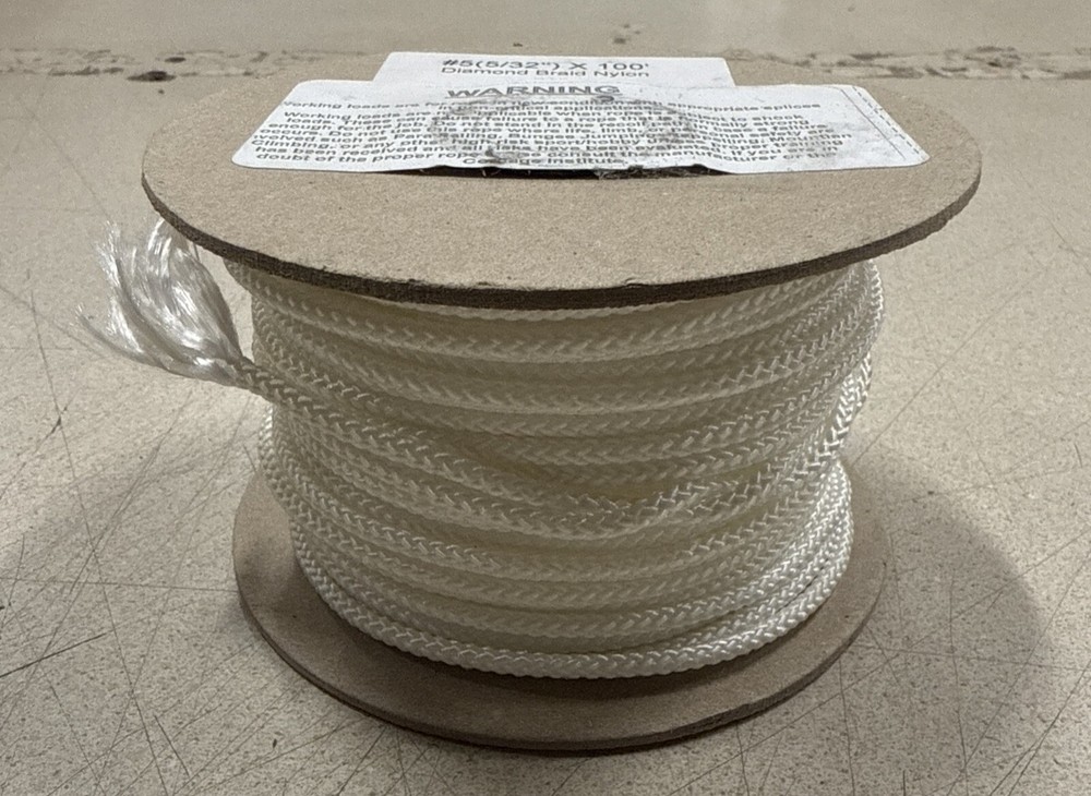 Diamond Braid Nylon Rope 5/32” X 100’