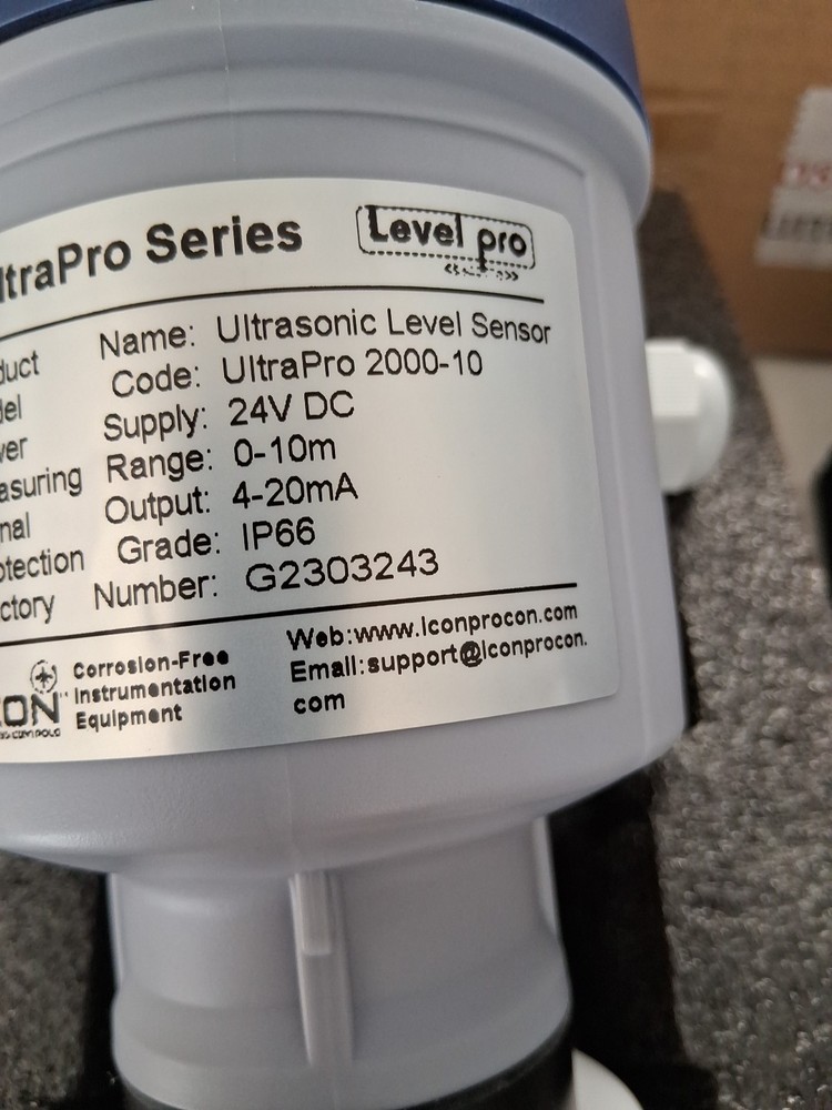 Levelpro Ultrapro 2000 Ultrasonic Liquid Level Sensor Transmitter, 32ft Range