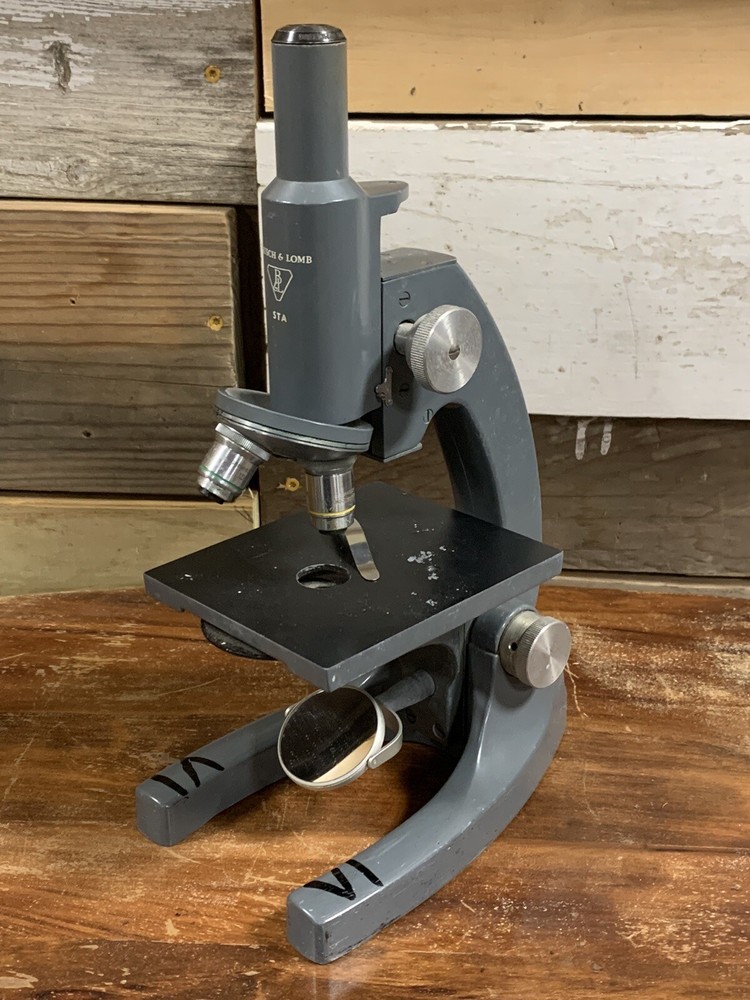VINTAGE BAUSCH & LOMB MICROSCOPE STA MONOCULAR MICROSCOPE (18D)