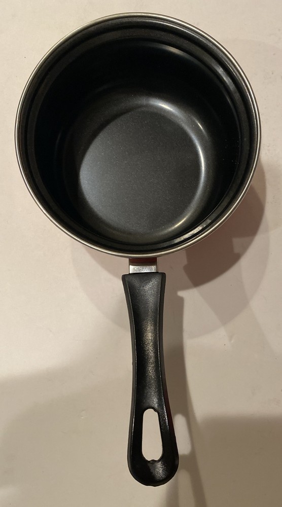 Enamelware Pan With Lid Solid RED Enamel Medium Pot Farmhouse 6.5” Diameter