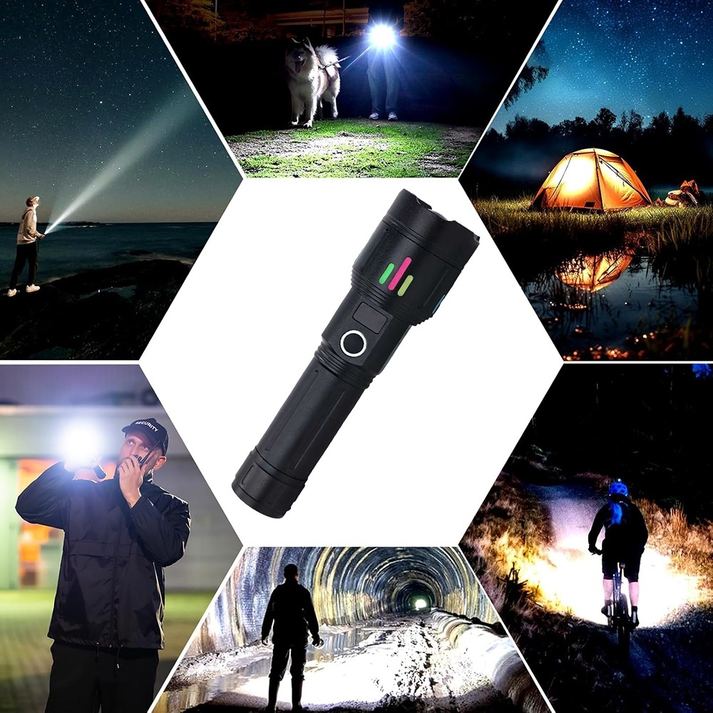 Rechargeable 990000000LM Super Bright LED Flashlight Tactical LED Work Light