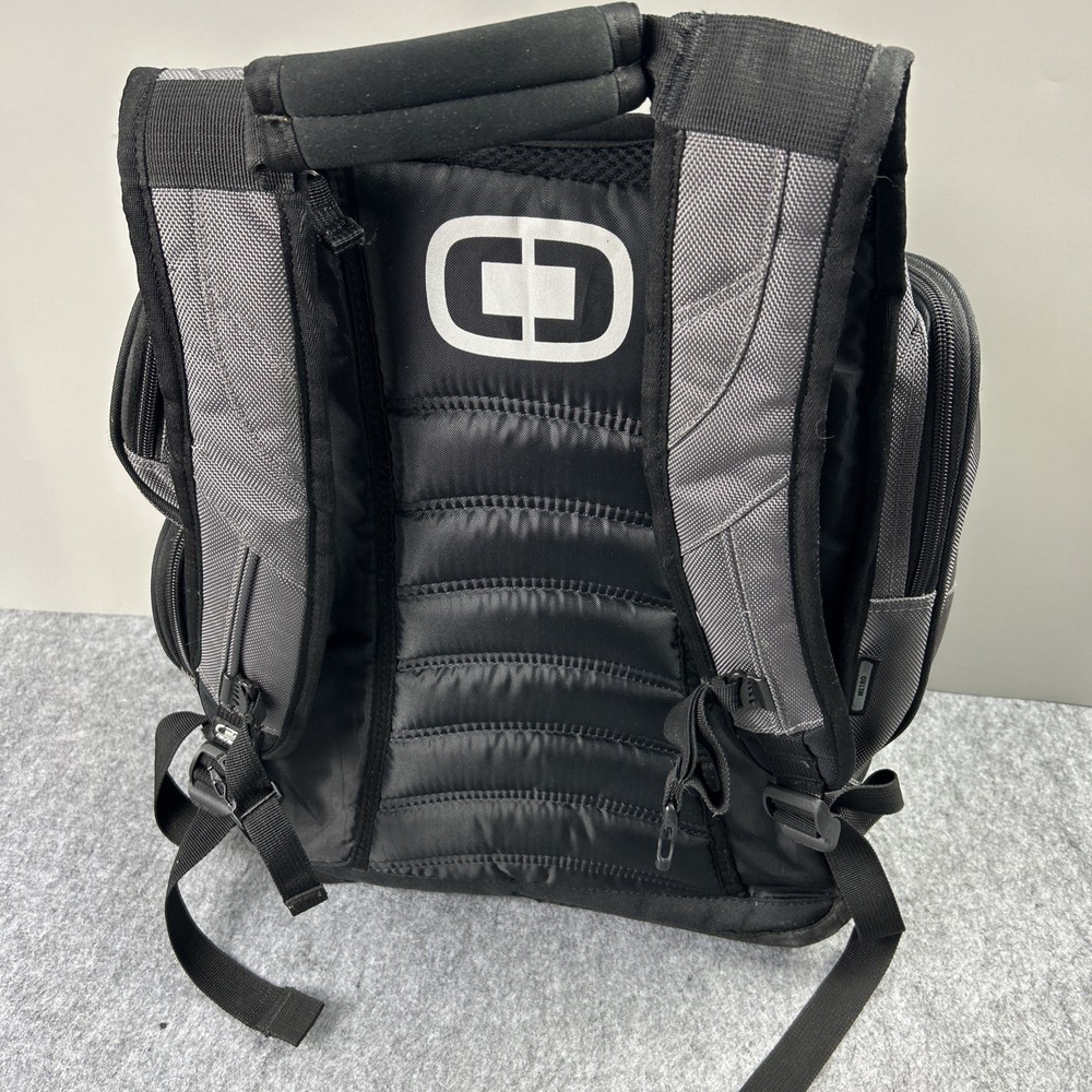 Ogio Utilitarian Gray Large Laptop Backpack Work Travel Multiple Compartments