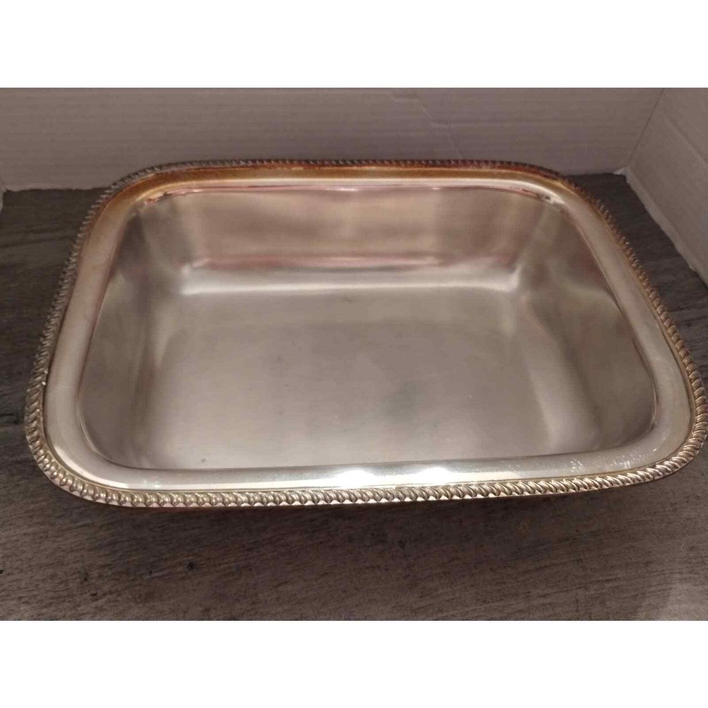 Poole OLD ENGLISH EPC #5020 Rectangular Chafing Dish Lid Burner & Stand 5 pc set
