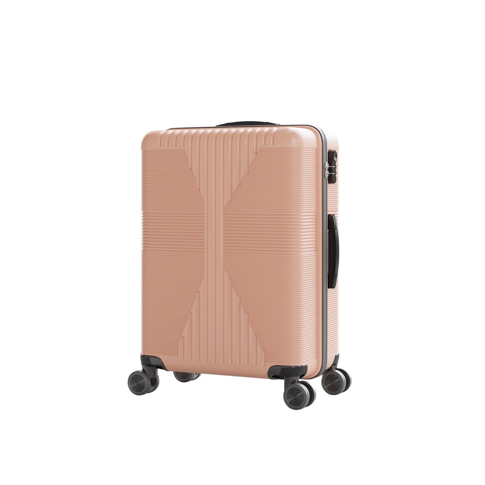 Rose Gold 28" PP Trolley Case, Non-TSA Lock, Single Suitcase Polypropylene