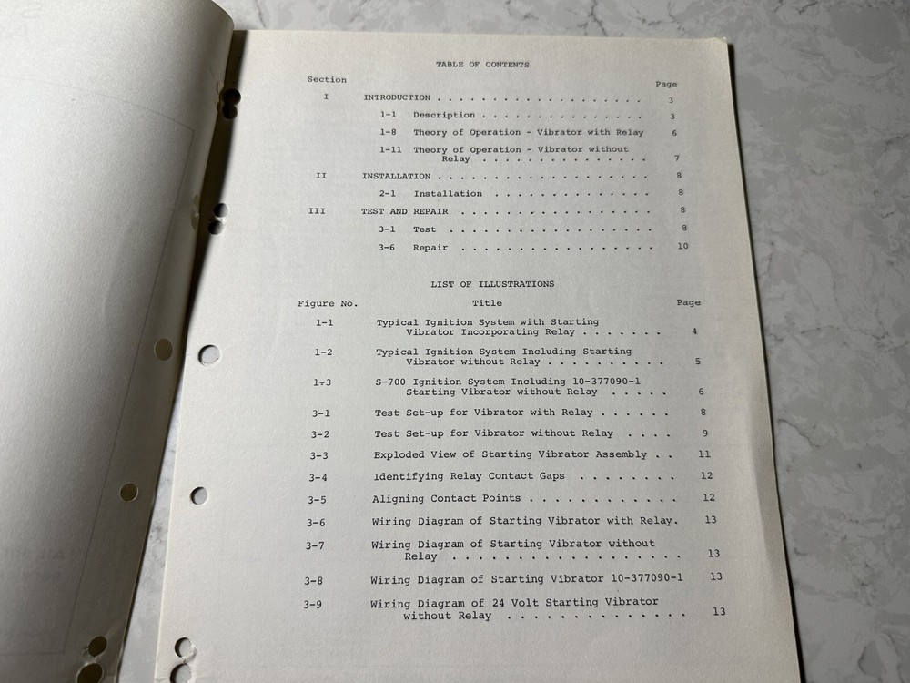 Bendix Starting Vibrator Assemblies Magnetos Overhaul Instructions