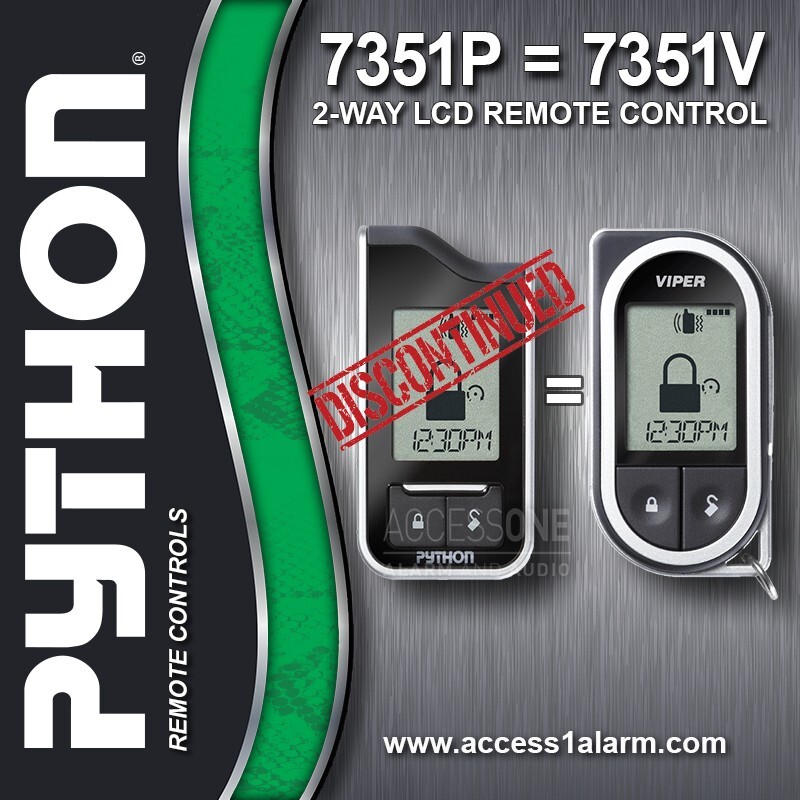 Discontinued Python 7351P 2-Way LCD Remote Control Upgraded To NEW Viper 7351V