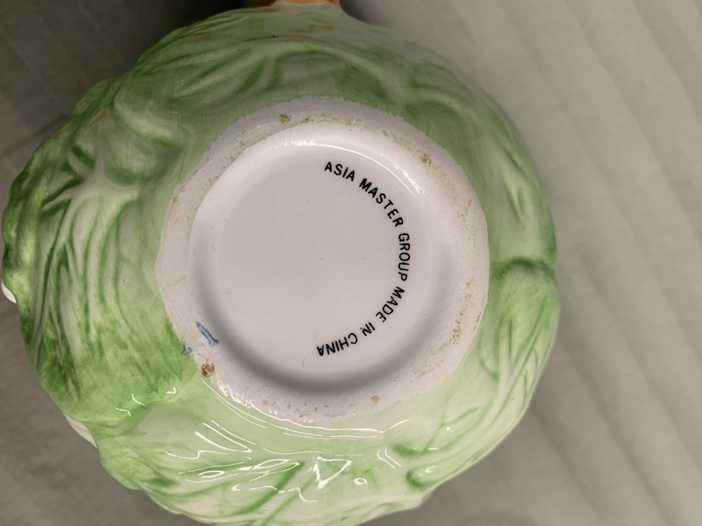 Hometrends Springtime Sugar & Creamer Cabbage/Rabbits READ