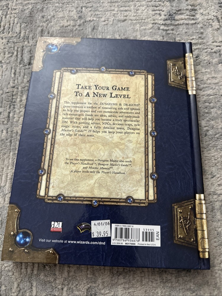 Dungeons & Dragons DUNGEON MASTERS GUIDE II Hardcover Book !