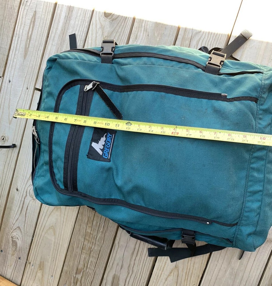 Vintage Gregory Backpack/ Duffle Bag Green Large Leather Handle