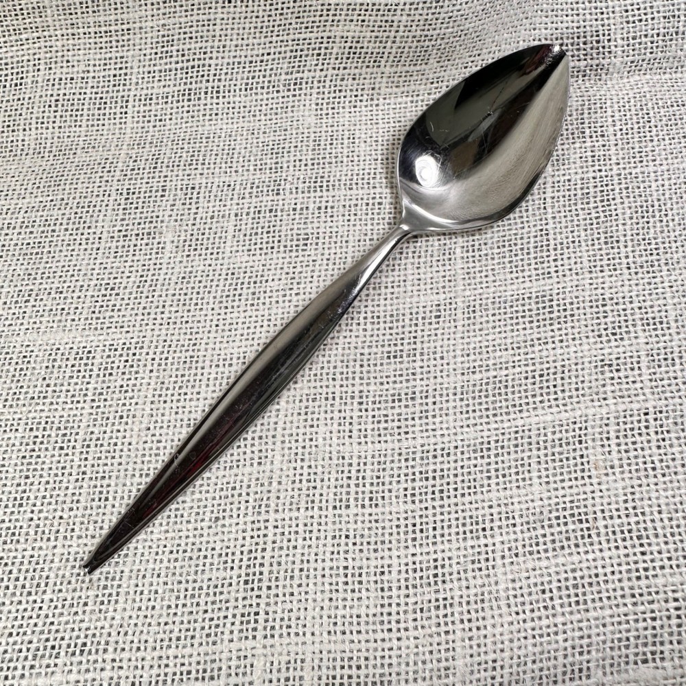 Ebbtide Solid Stainless USA Serving Spoon Mid Century Modern Replacement 8.25in