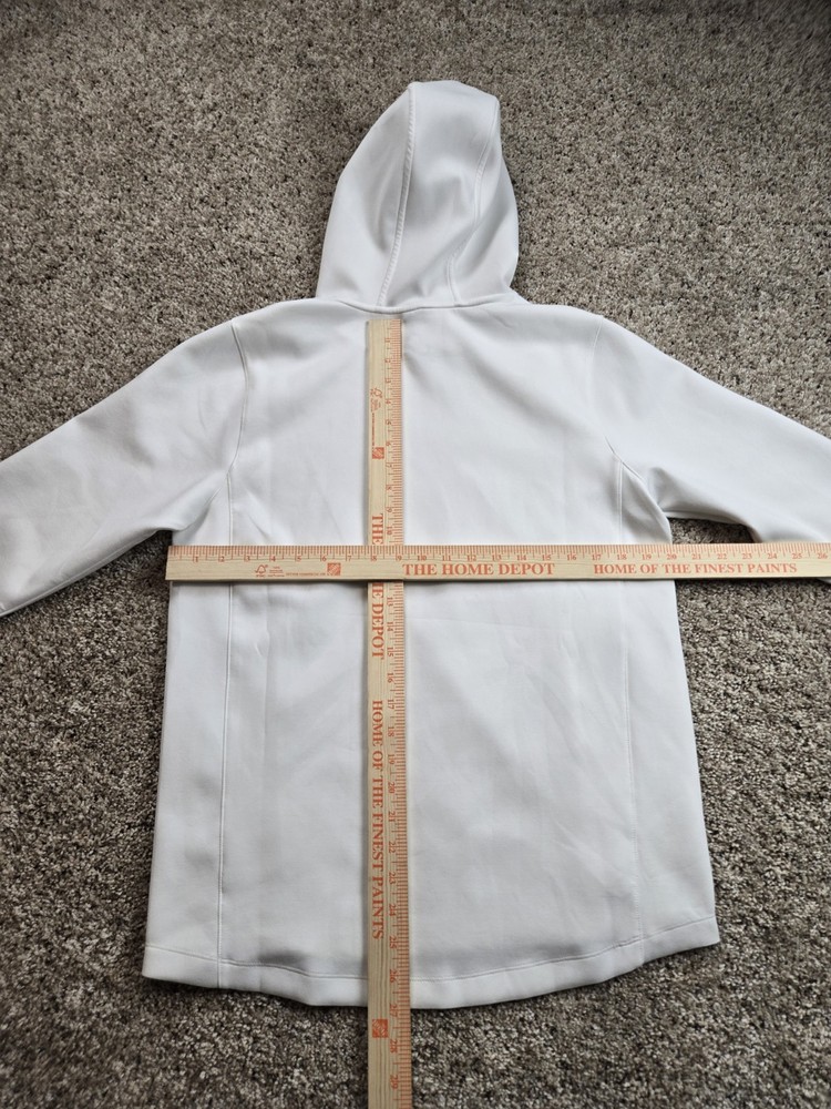Zero Restriction Golf Hoodie Mens Small White Pullover Fleece Sweatshirt