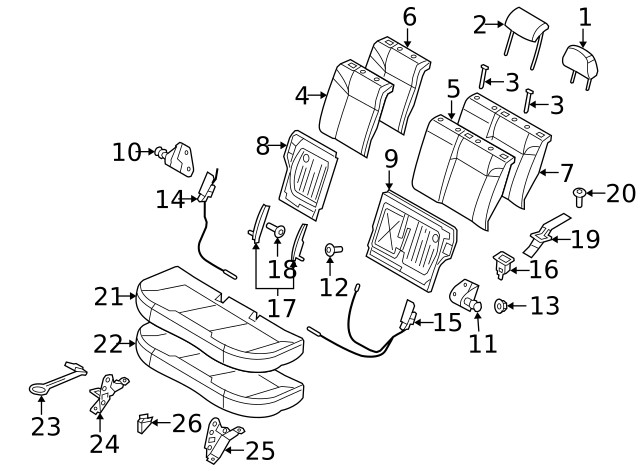 Genuine GM Headrest 13115087