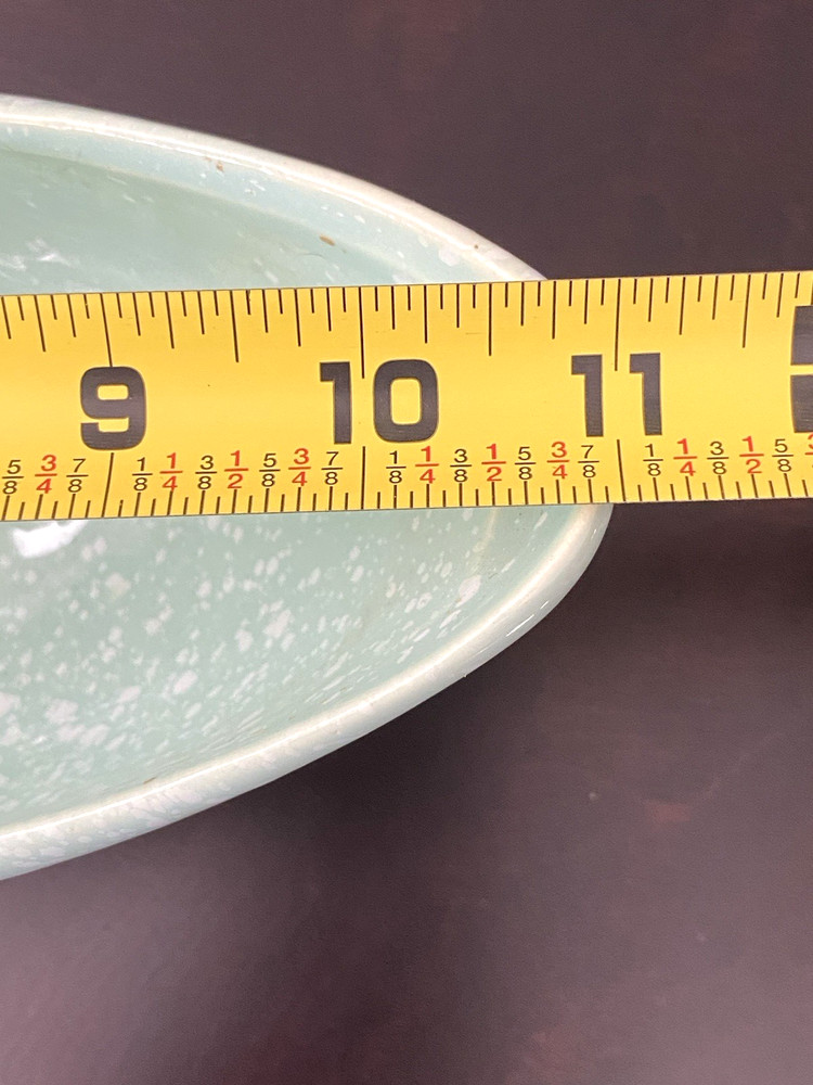 Mid Century Pottery Planter Splatterware Speckle Pattern Vintage 11" Long