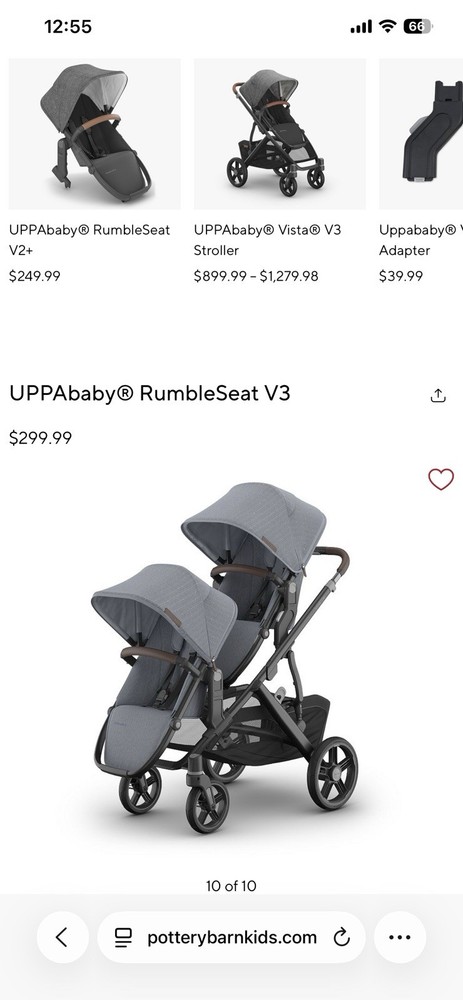 UPPAbaby RumbleSeat V3 - GREYSON