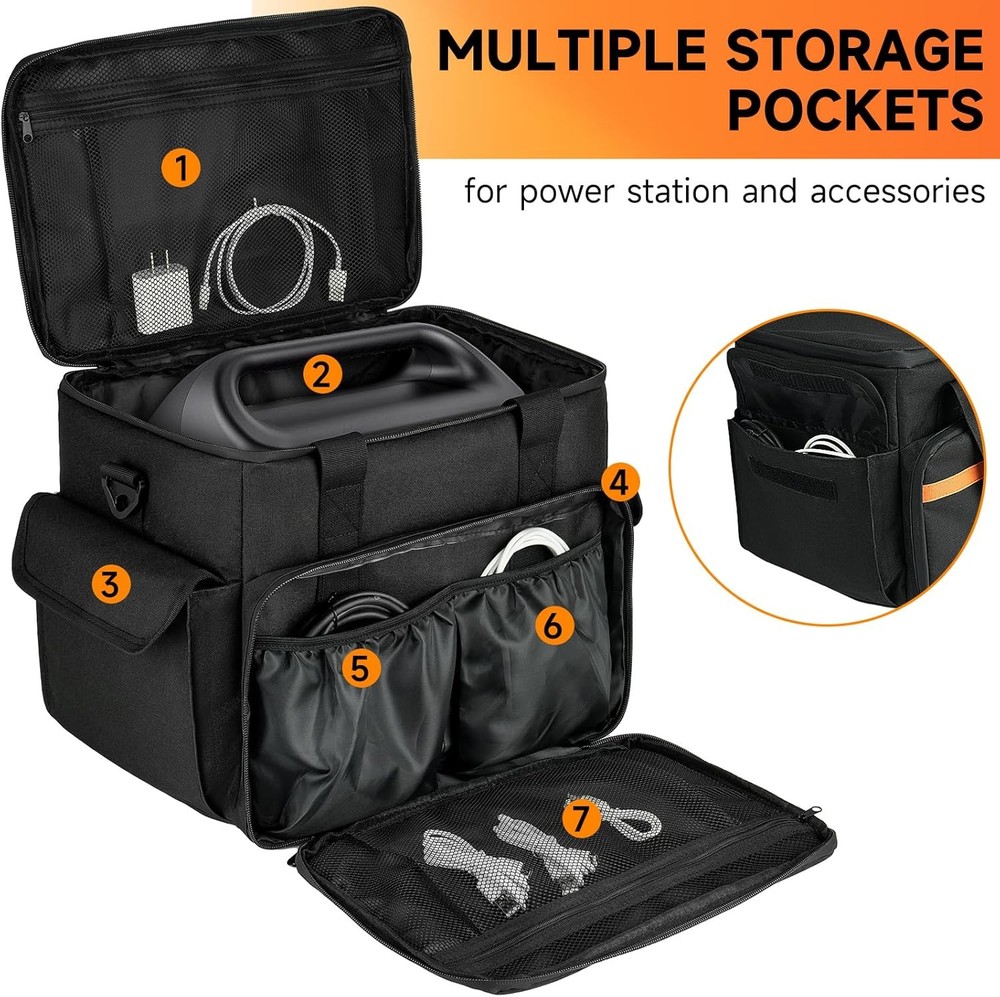 Carrying Case Compatible with Explorer 500/ECOFLOW River/River Pro/BLUETTI EB3A