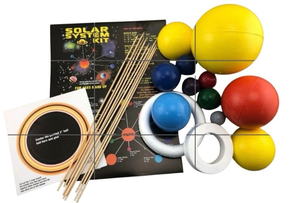 Solar System Model Kit (PAINTED, NO BOX)(GREAT STEM PROJECT)!!!