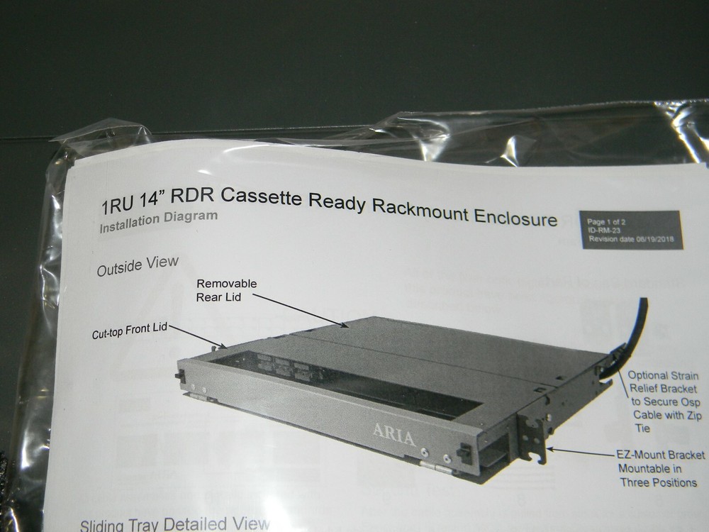 ARIA 1RU 14" RDR CASSETTE READY RACKMOUNT ENCLOSURE