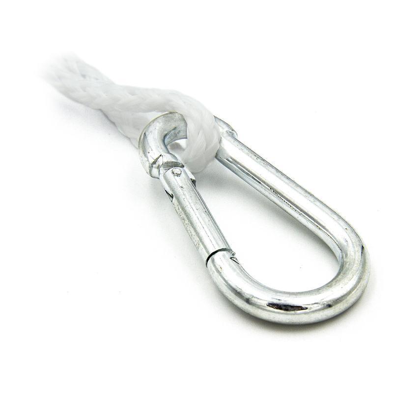 50ft Braided Polypropylene Anchor Line W/ Snap Hook Durable Rot-Resistant Rope