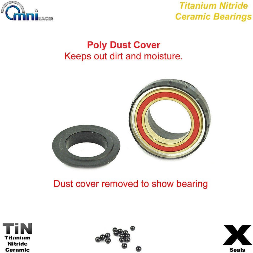 OMNI Racer Threaded TiN CERAMIC Bottom Bracket For BB386EVO BB392EVO Cranksets