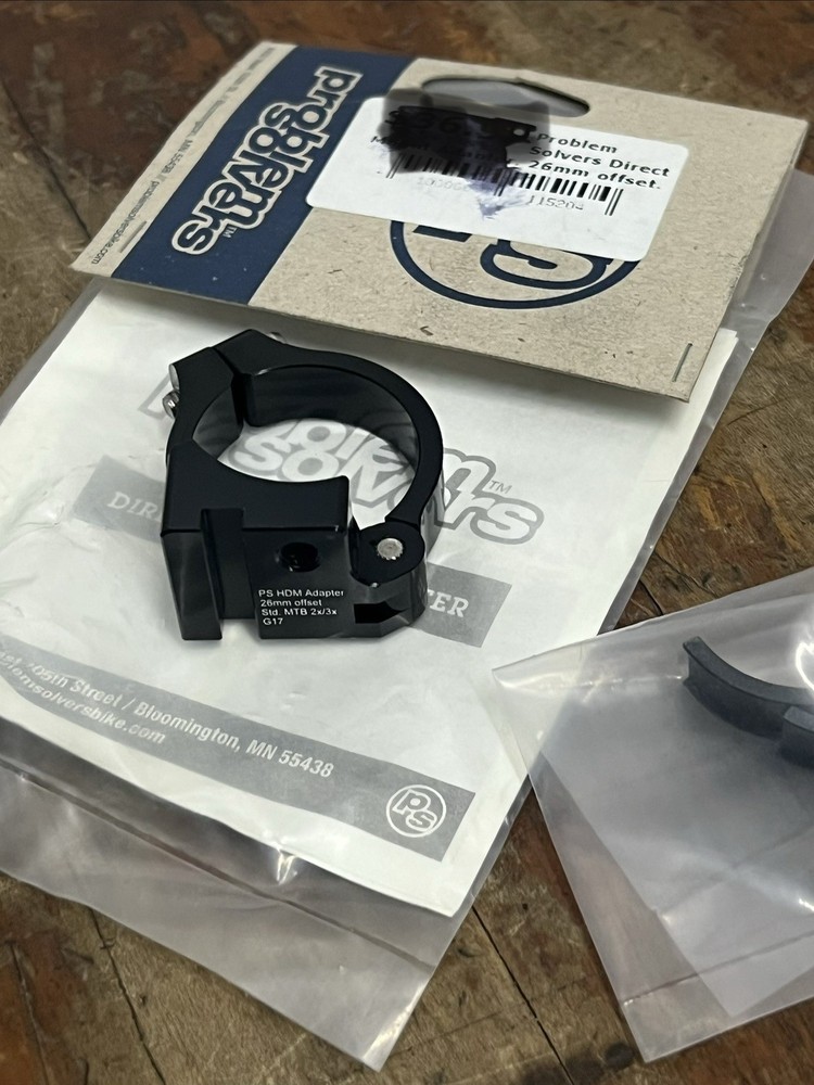 Problem Solvers Direct Mount Front Derailleur Adapter 34.9mm 26mm offset 68/73