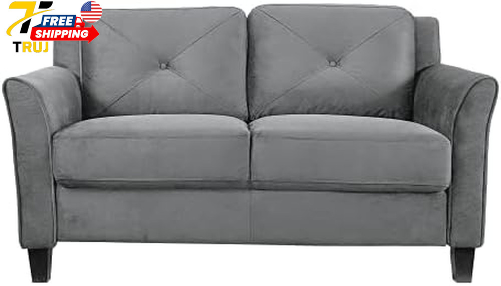 57.9" Loveseat Transitional Modern Pocket Coil Comfort Easy Assembly Microfiber