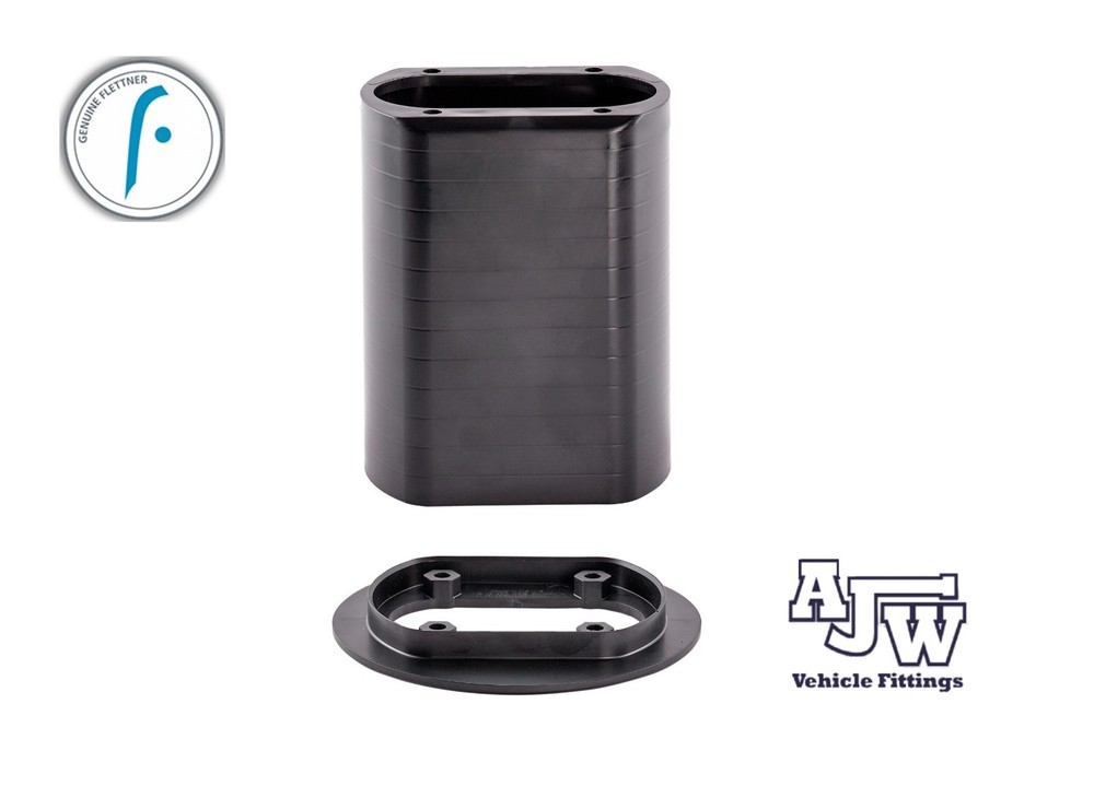 Flettner Slimline Low Profile WHITE Roof Vent + Adaptor Wind Driven Rotating Van