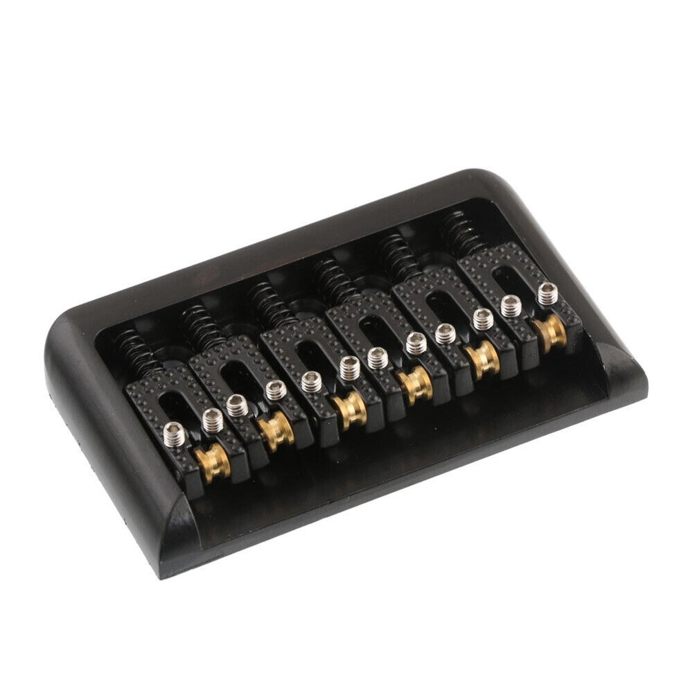 6 String 10.5mm Fixed Roller Saddle Hardtail Top Load Bridge For Electric Guitar