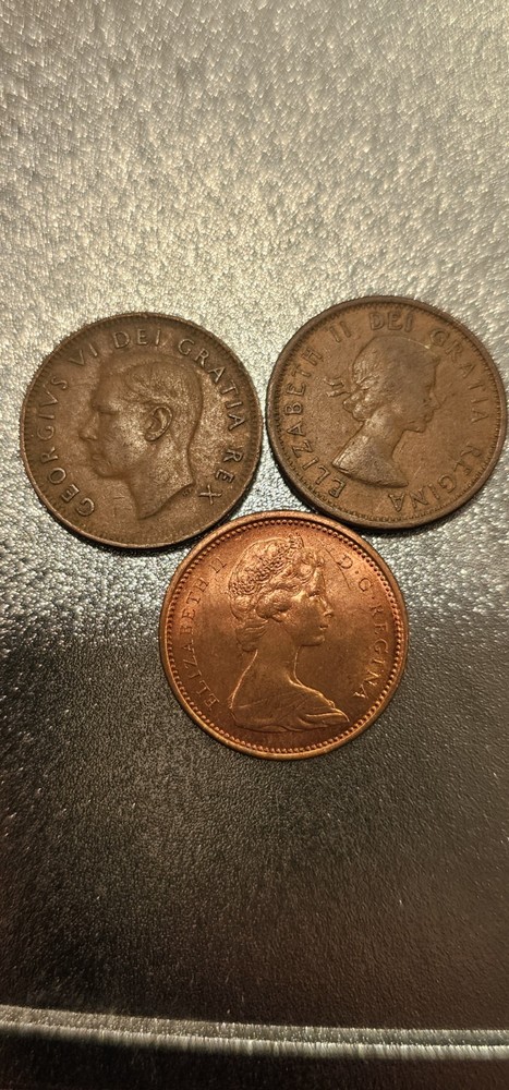 canada penny Lot of 3 Different Types