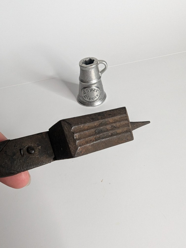 Antique Iron Candle Snuffer / Wick Cutter / Scissors Tool
