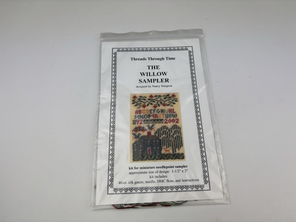 Threads Through Time The Willow Sampler Needlepoint Pattern Kit 6S