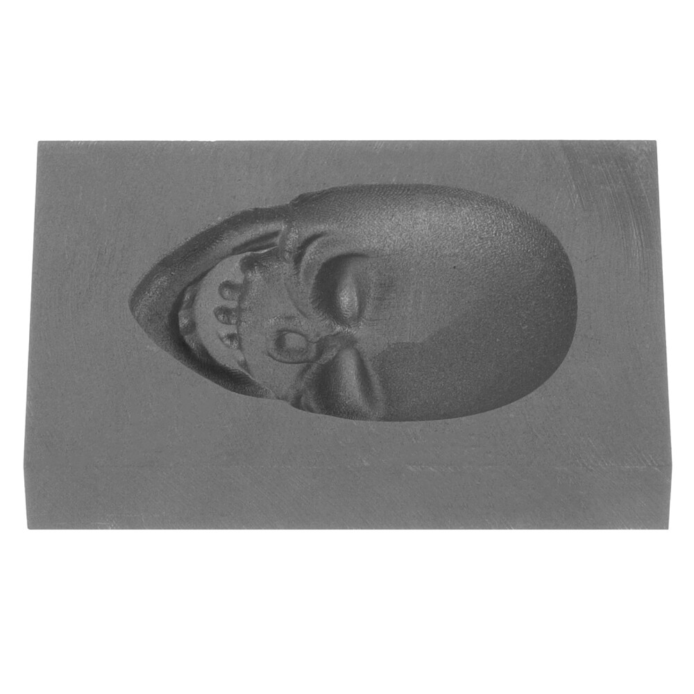 1PC Graphite Ingot Mold High Density Casting Mold Skull Shaped Gold Silver
