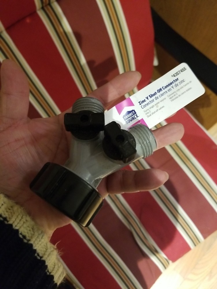 New PROJECT SOURCE ZINC Y SHUT-OFF CONNECTOR