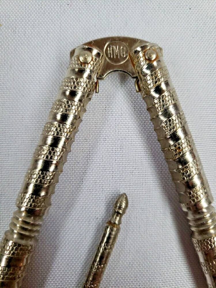 Vintage 2 HMQ Metal Nutcracker Shell Tools Cracking Crab Nuts and 2 picks