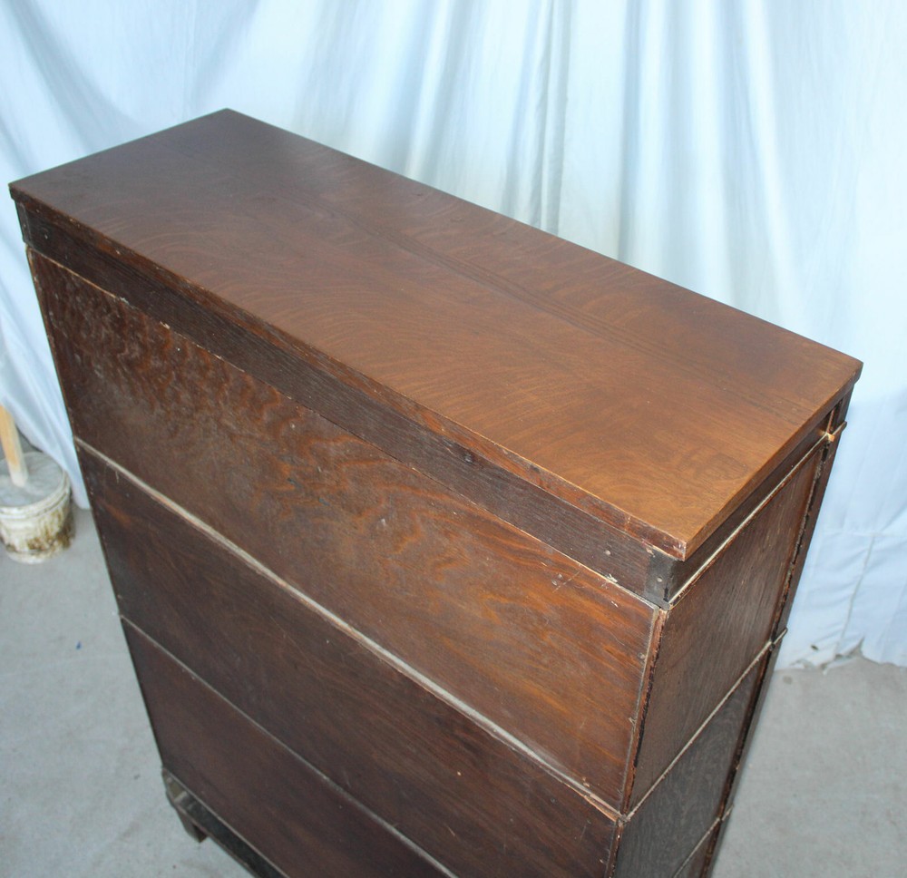 Antique Mission Oak Bookcase – Macey – Three High Sectional Stack UP Bookcase