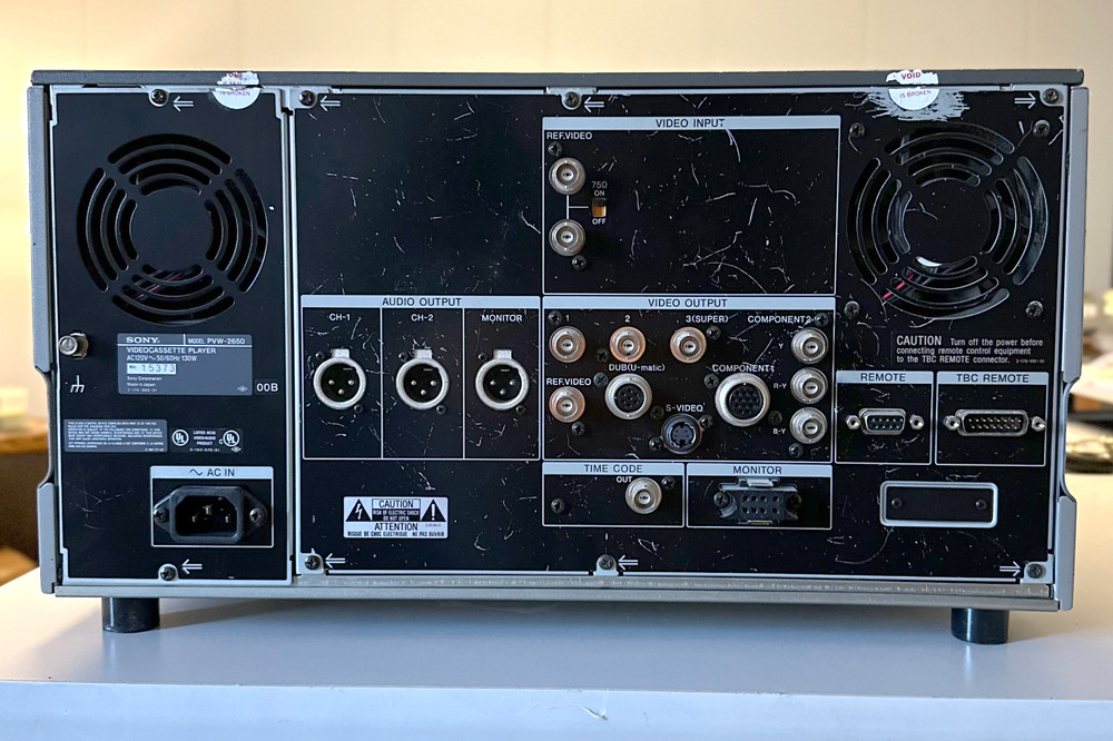 SONY PVW-2650 BETA SP (works great)