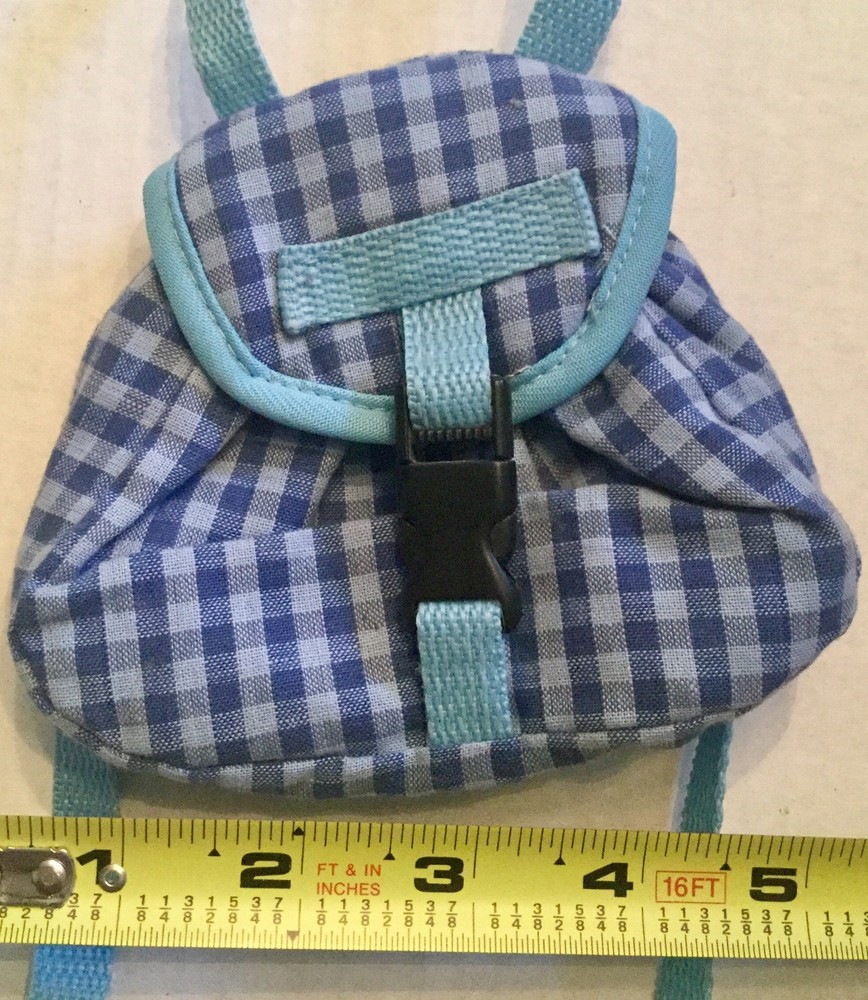 Pamper Me Pet Accessories Plaid Dog Backpack Small Blue