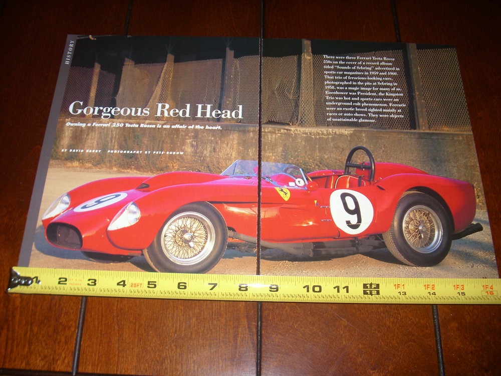 1958 FERRARI 250 TESTA ROSSA - ORIGINAL 2000 ARTICLE