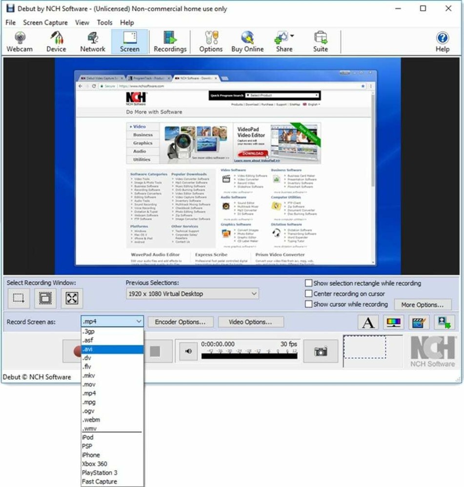Debut Video Capture Software ,Capture Video with webcam