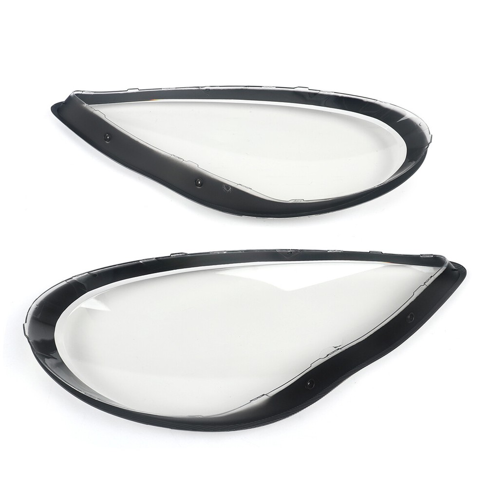 LH+RH Front Headlight Lens Replacement Shell For Porsche Panamera 970 2010-2013