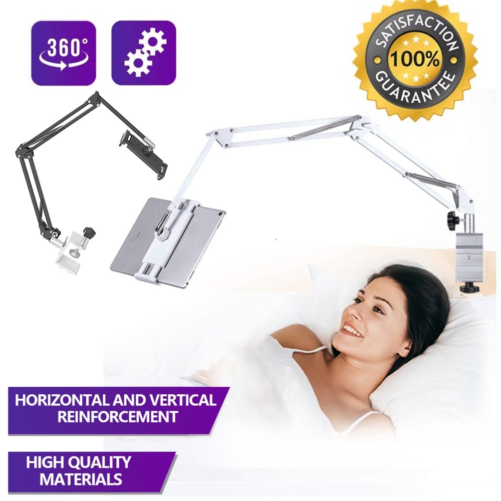 Universal Adjustable Lazy Tablet Stand for Bed,Desk Mount For iPad iPhone