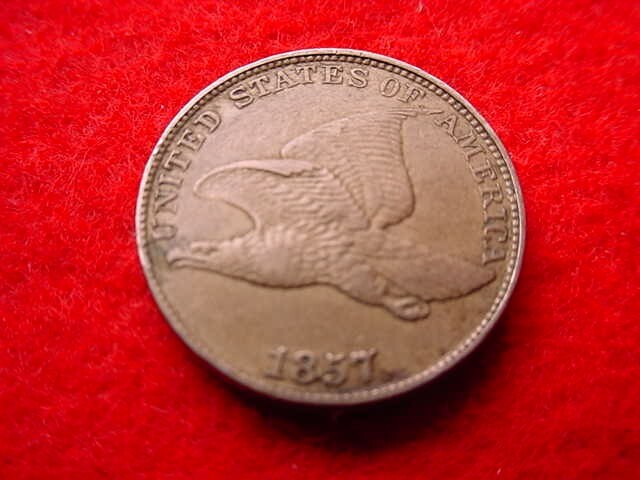 1857 FLYING EAGLE CENT GREAT COIN!! #4