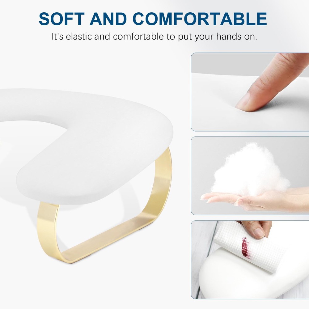 Arm Rest for Nails Tech, U-Shaped Manicure Nail Stand, White