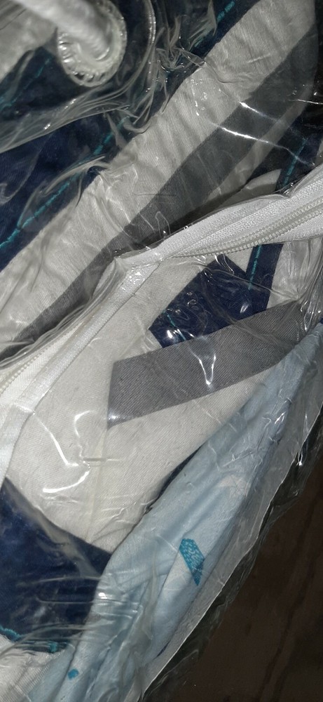 NEW HIGH SEAS 3PC CRIB SET NAVY BLUE & GRAY ANCHOR *