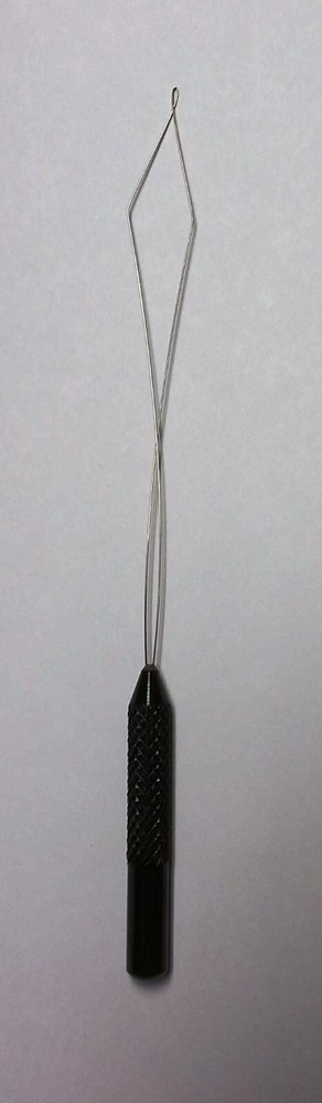 Hareline Dubbin' BLACK HANDLED BOBBIN THREADER  Fly Tying Tool #T8493