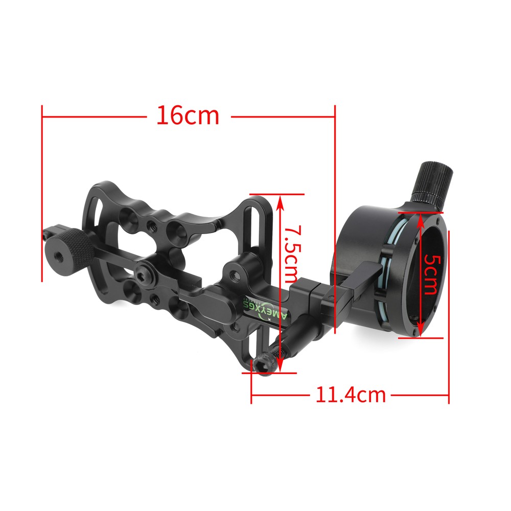 Compound Bow Sight 1 Pin .019" Single Pin Adjustable Archery Hunting Target