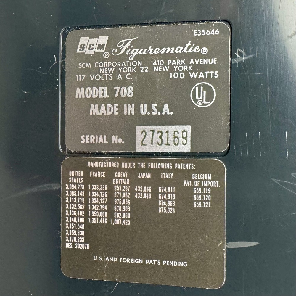 Smith Corona SCM 708 Figurematic Electric Adding Machine Original Box TESTED