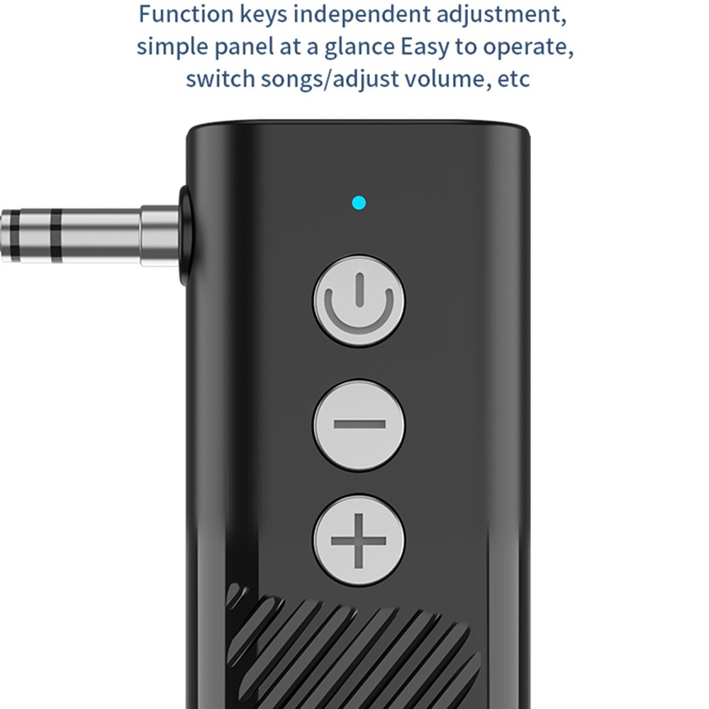 Black 3-in-1 Wireless Bluetooth 5.3 Transmitter Receiver Adapter Audio ABS