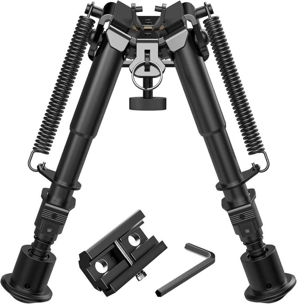 6" to 9" Adjustable Spring Return Hunting Rifle Bipod