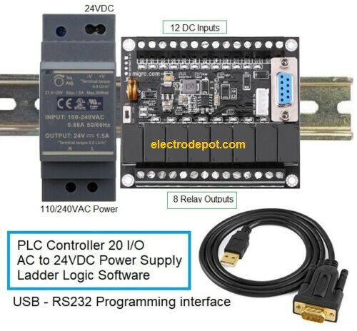 PLC Automation Kit Programmable Controller Software Ladder programming & Course